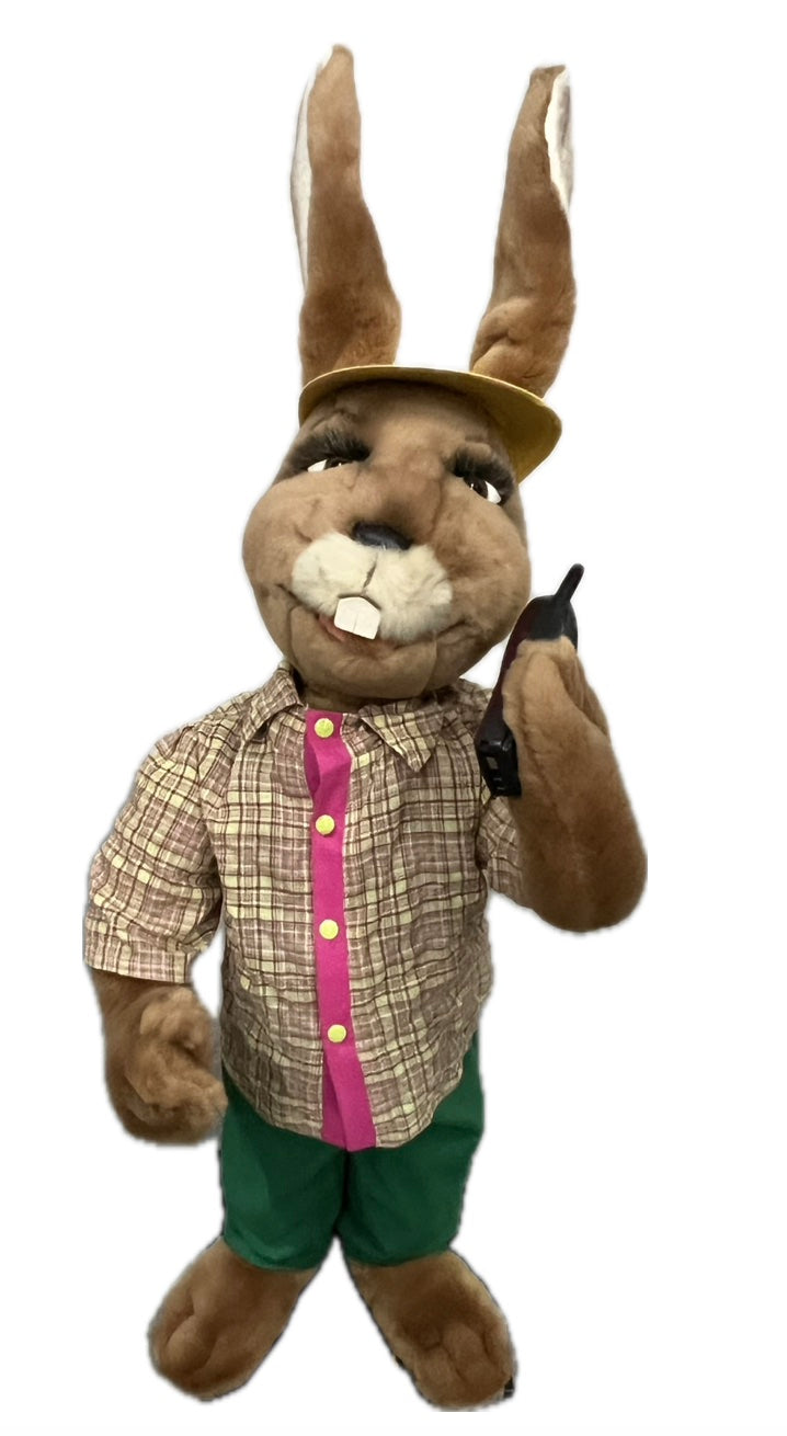 Rabbit with cell phone