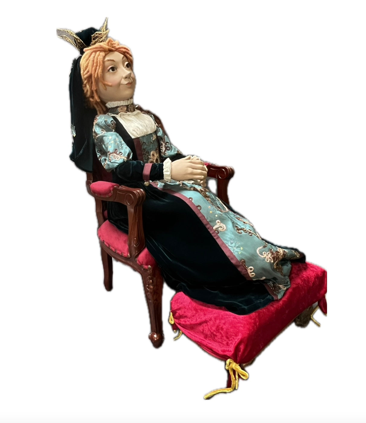 Queen on throne for fairytale scenery