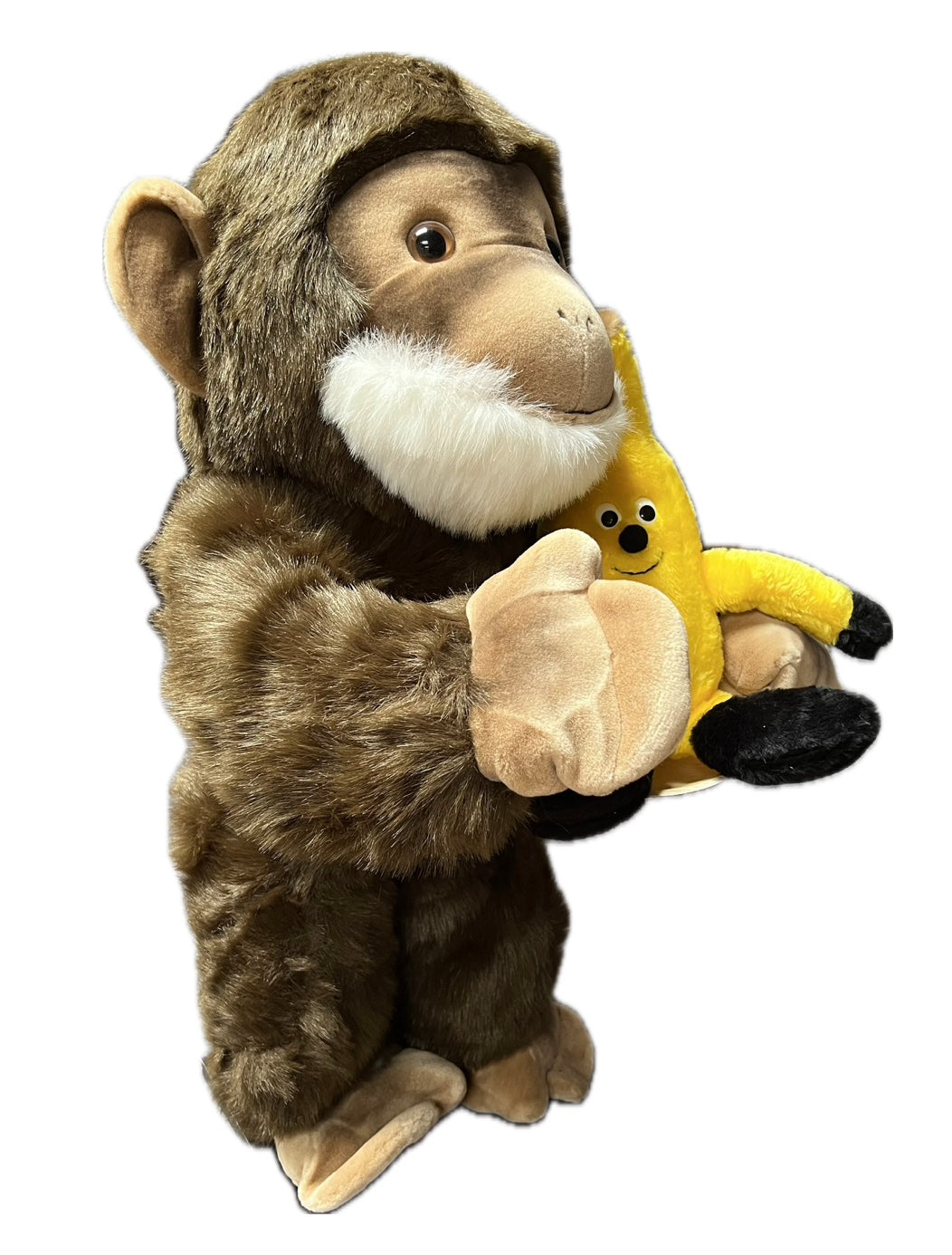 Affe 80 cm mit Kaffesack und 2 Bewegungen