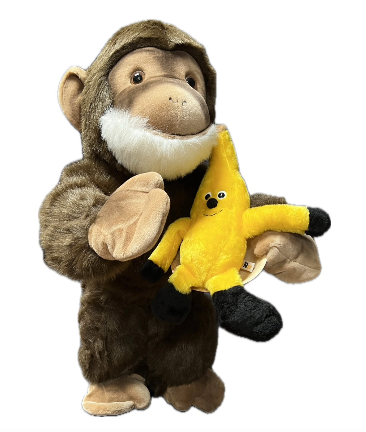 Affe 80 cm mit Kaffesack und 2 Bewegungen