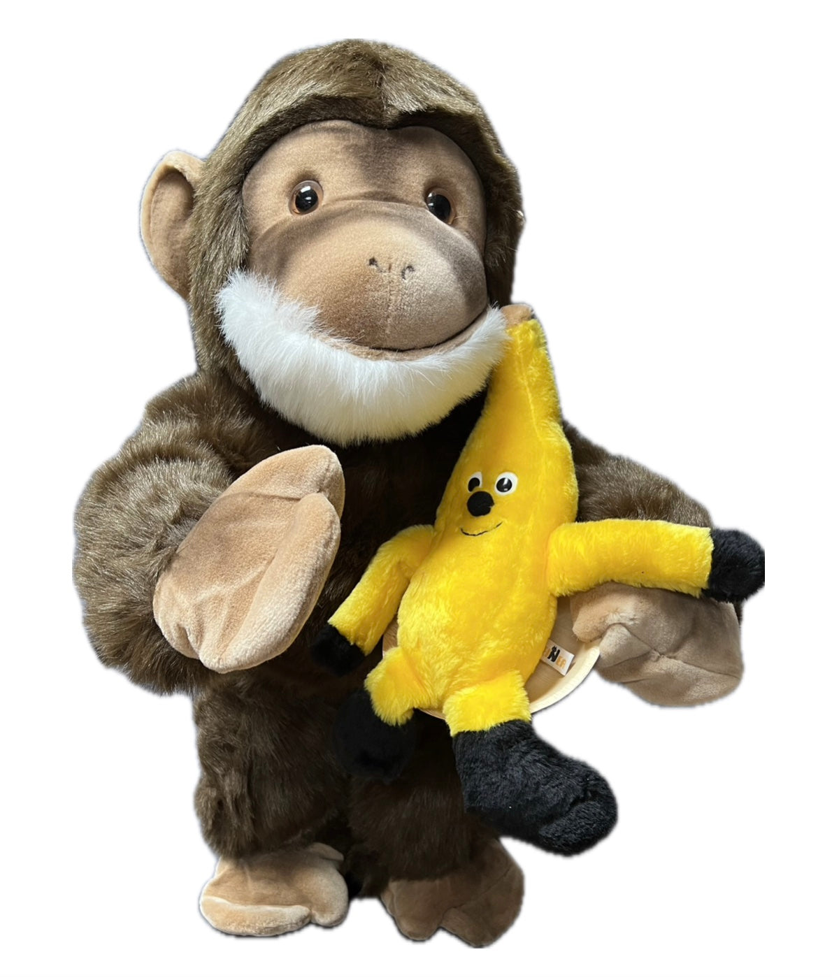 Affe 80 cm mit Kaffesack und 2 Bewegungen