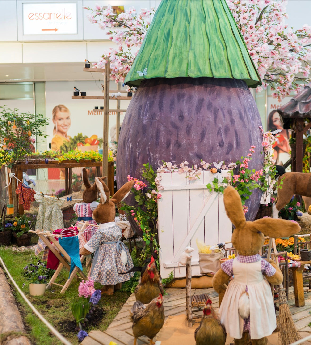 Ostern auf dem Bauernhof-Szene Bauernhaus