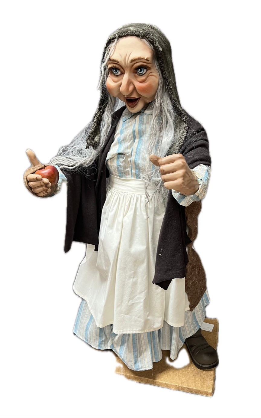 Hexe-Bäuerin-alte Frau-Marktfrau 120 cm