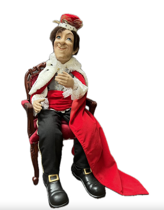 King on throne for fairy tale representations