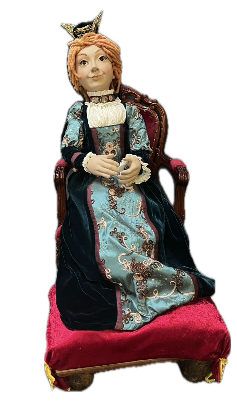 Queen on throne for fairytale scenery