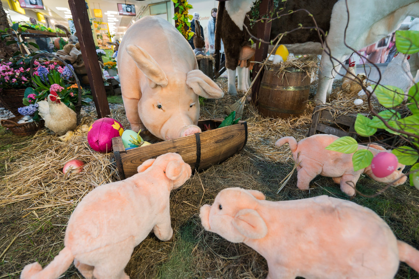 Ostern auf dem Bauernhof - Szene Schweinestall